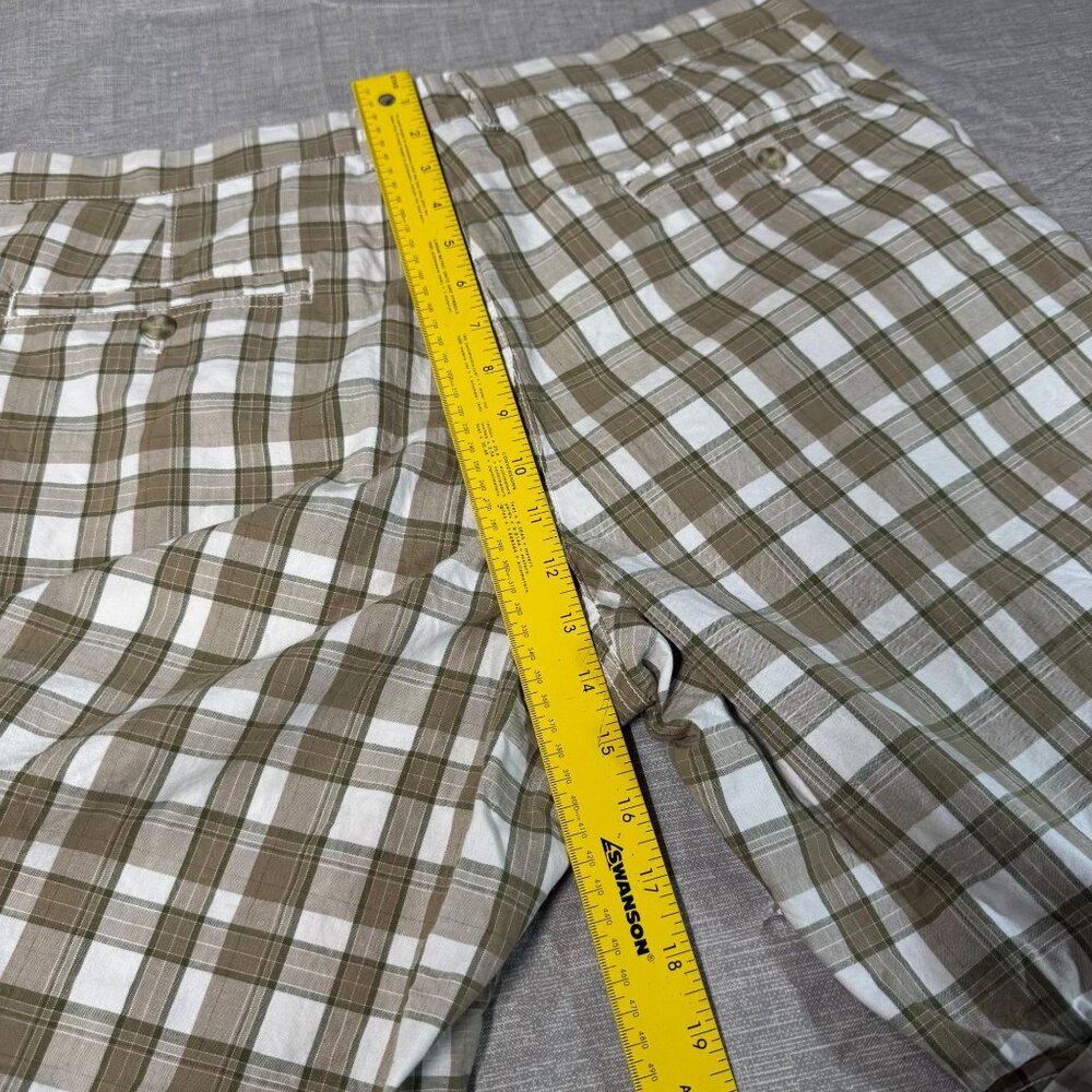 Black Brown 1826 Men's Plaid Cotton Shorts Size 36 Summer Golfing Leisure Play - Picture 9 of 16